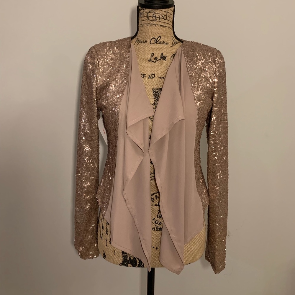 GOLD sequined cardigan/blazer - size M